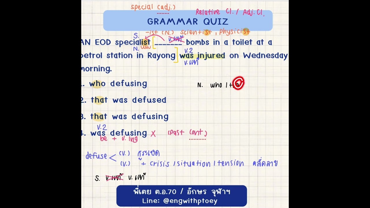 📒Grammar สำคัญออกสอบทุกสนาม (Adjective Clause/Relative Clause)