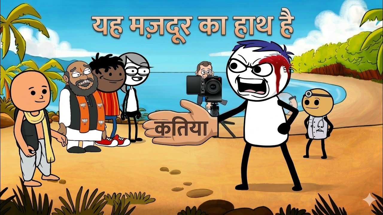 ये मजदुर का हाथ है कातिया 😂 #funny #Cartoon #comedy #viral #tween
