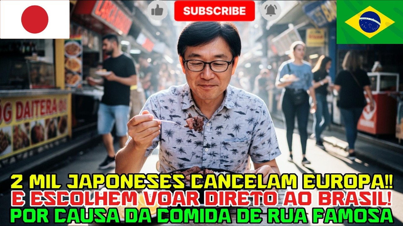 2 MIL JAPONESES CANCELAM EUROPA E CORREM PARA O BRASIL PELA COMIDA DE RUA! 🇧🇷🔥