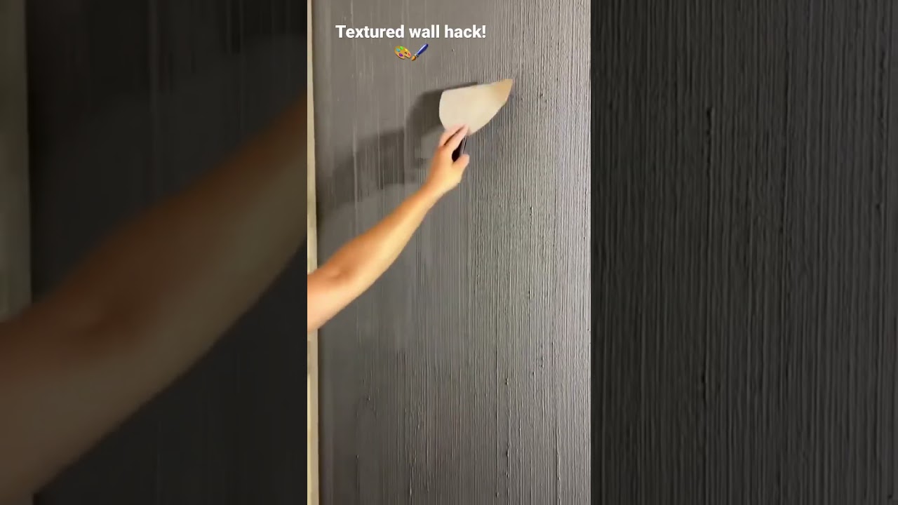 USE THIS &lsquo;textured wall&rsquo; PAINT HACK.🎨🖌Amazing work! #shorts #painting #paint #diy #painthack #tips
