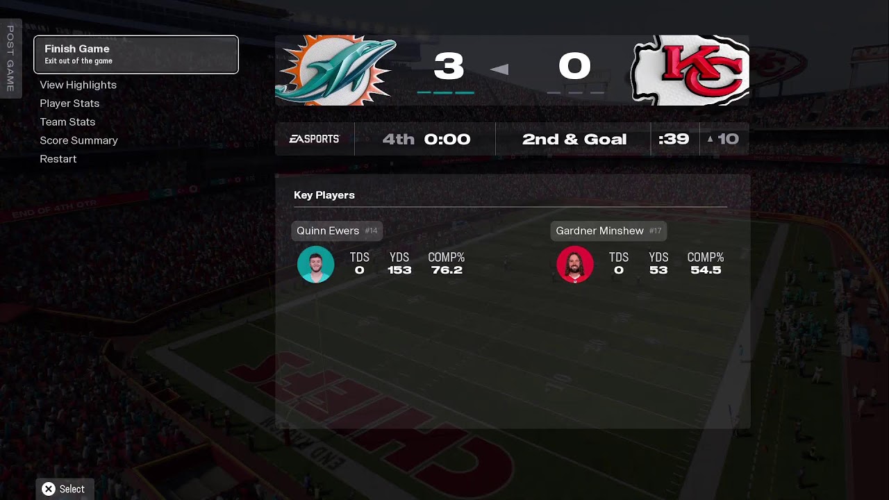 Dolphins vs Chiefs Week 19 Maden 26 Simulation