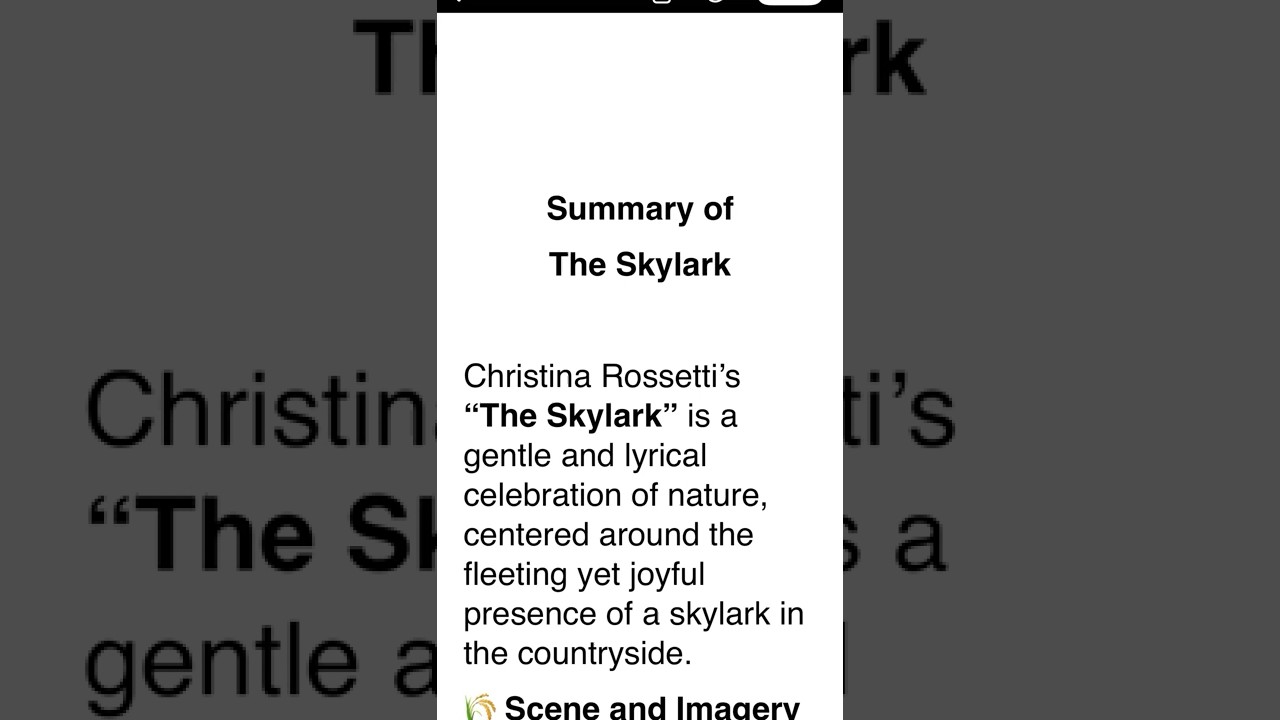 The Skylark Summary