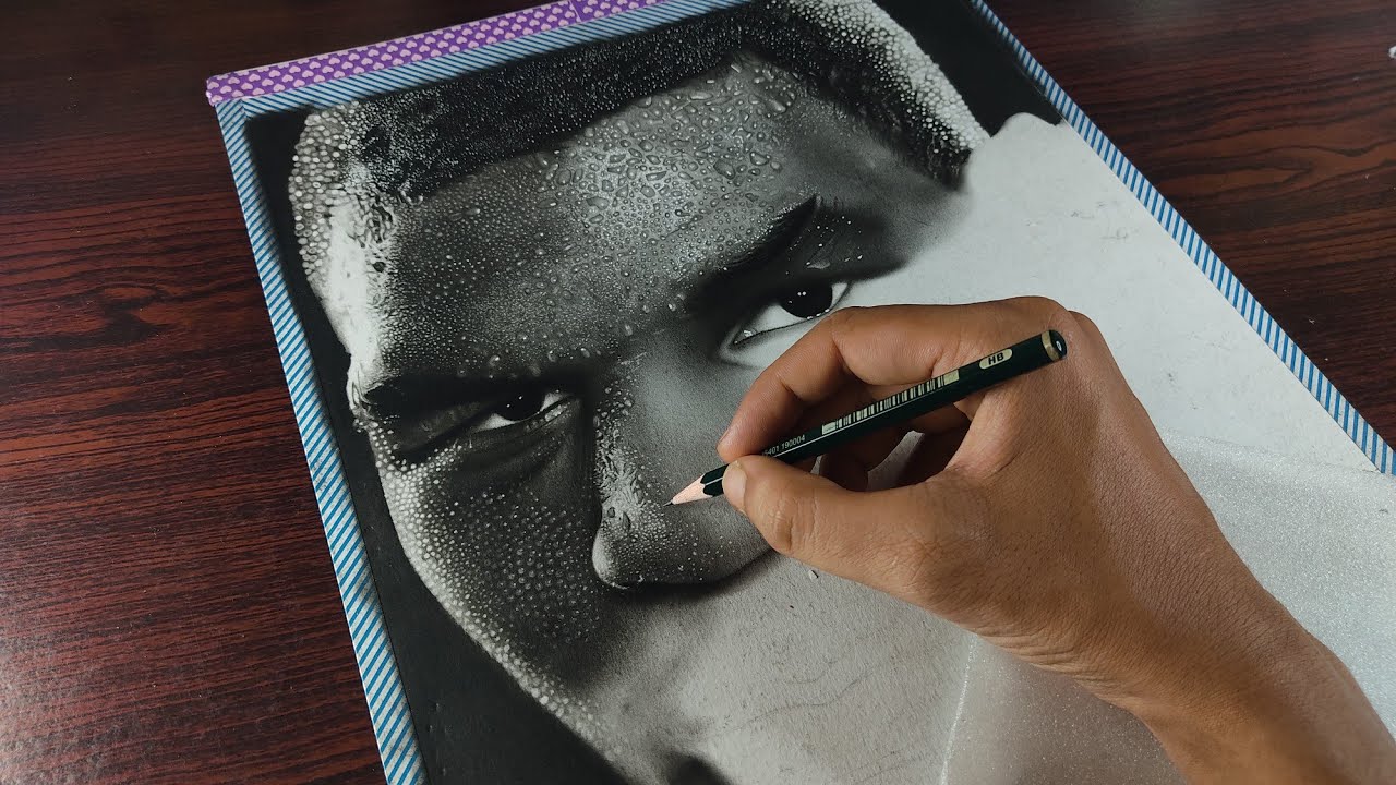 Real - Time drawing video of Mike Tyson