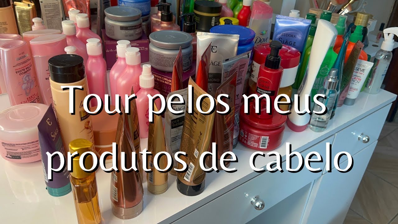Tour pelos meus produtos de cabelo