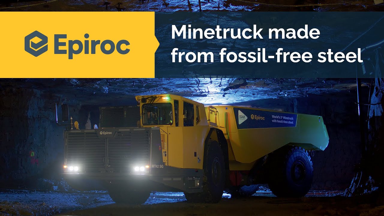 Epiroc presents world’s first underground mine truck made using fossil-free steel from SSAB