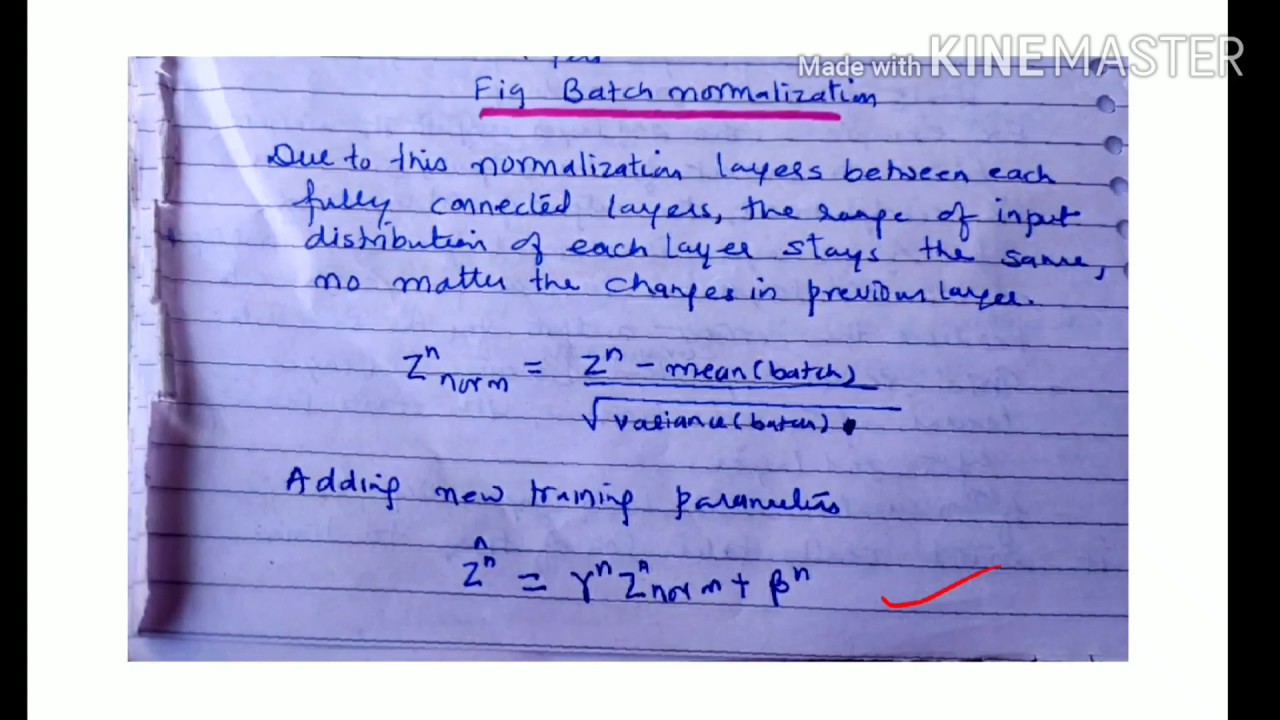 Batch Normalization - lecture 47/ machine learning