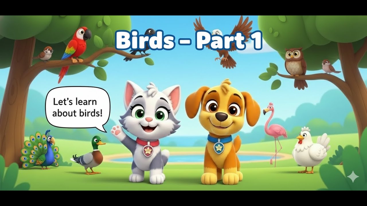 Learn Birds for Kids 🐦 | Part 1 | Learning Videos for Kids | Tiny Tales Garden