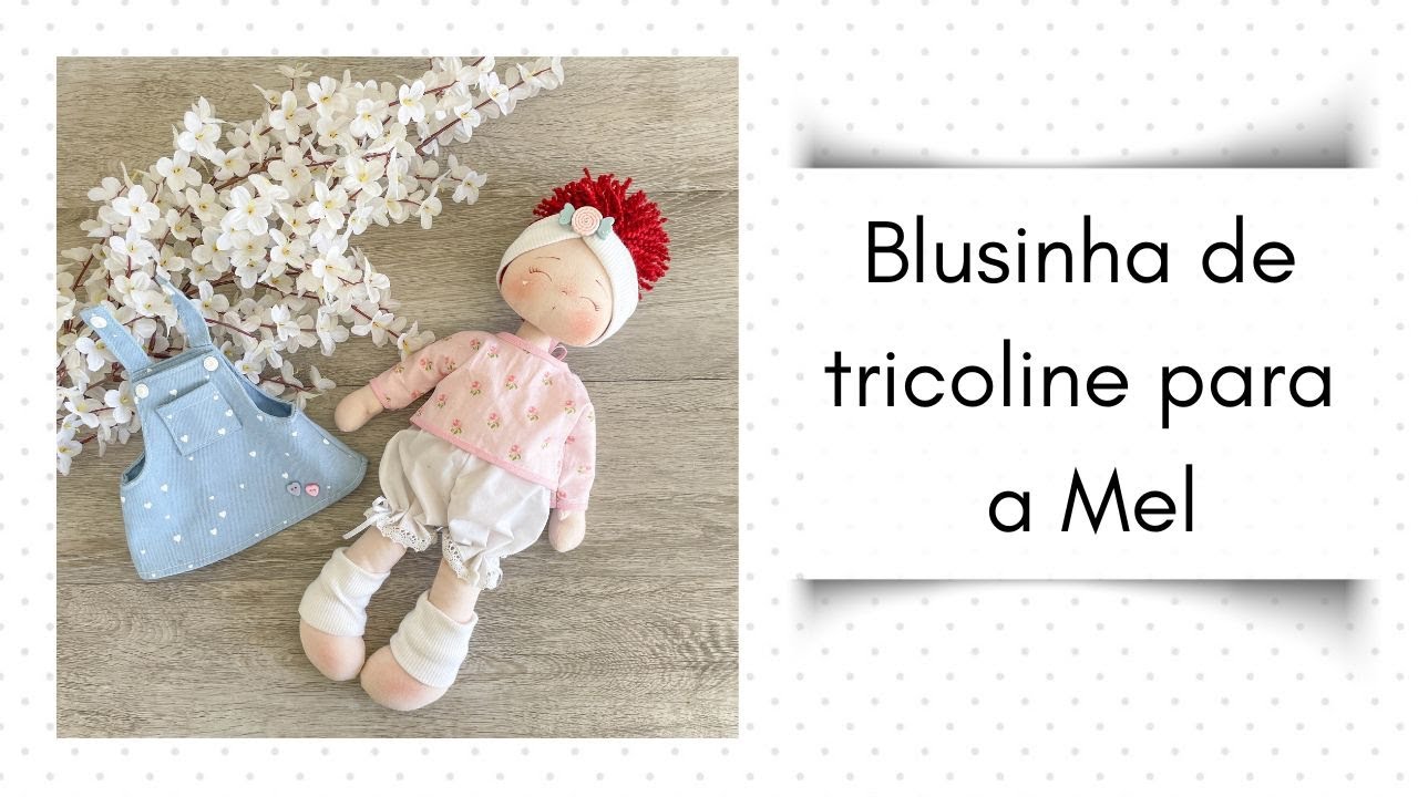 Blusinha de tricoline para a boneca Mel