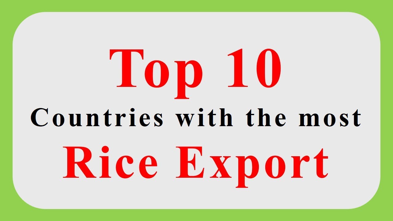 Countries with the most Rice Export