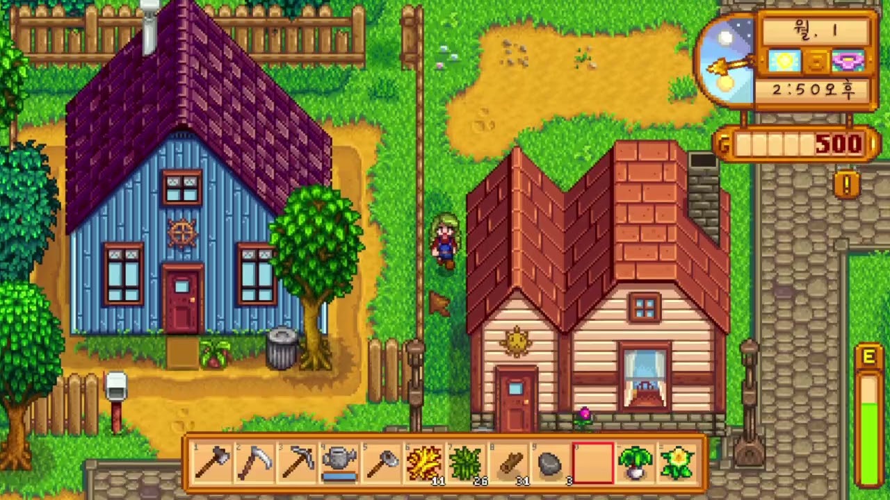 스타듀밸리 ASMR(1) [엔딩까지 1시간씩 차근차근 해보자💪]  Stardew Valley | 1 Hour Cozy Farm ASMR (No Talking)