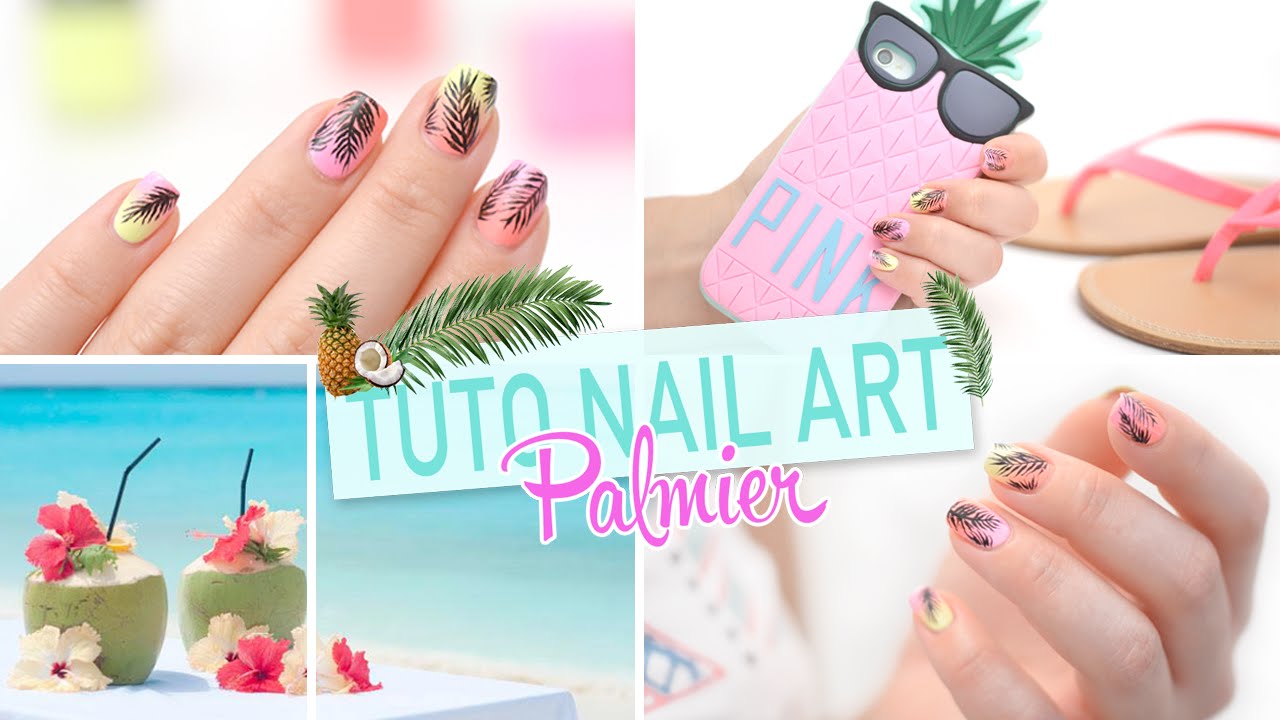 Nail Art d'été : Branche de Palmier ♡