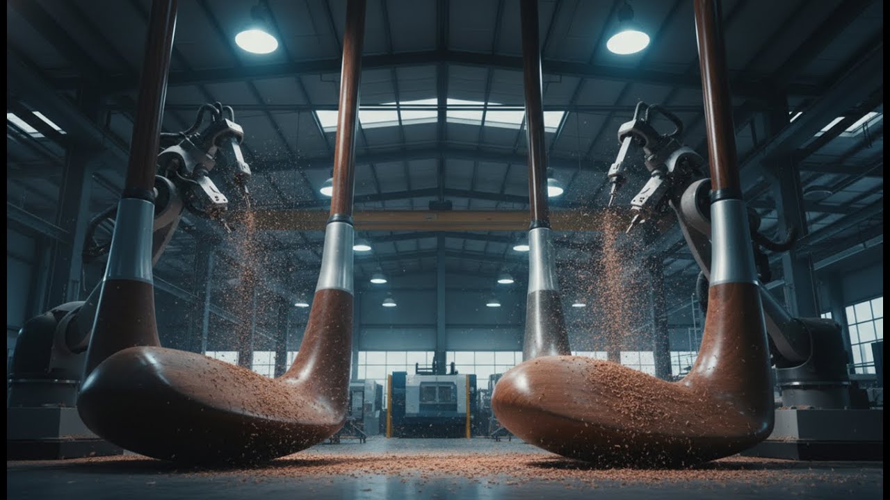 Inside the Wooden Golf Club Factory - Precision Machining & Sùace Finising (Full Process)