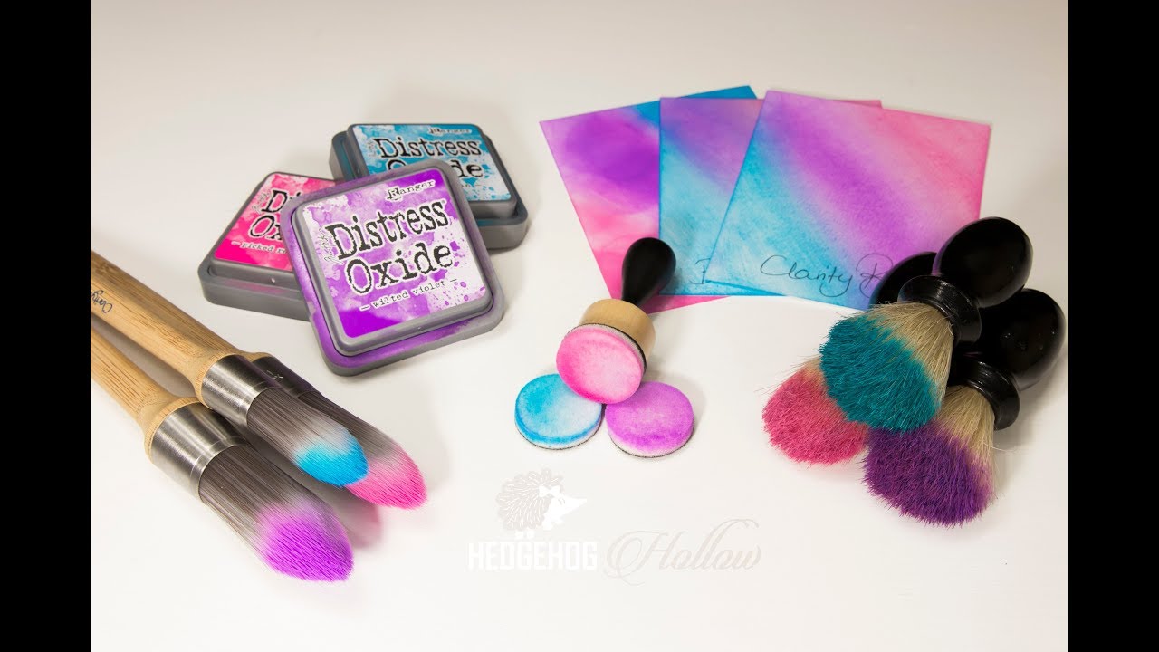 Card Making How To: Clarity Brush review and Barber Brushes & Ranger Blending Tool Comparison