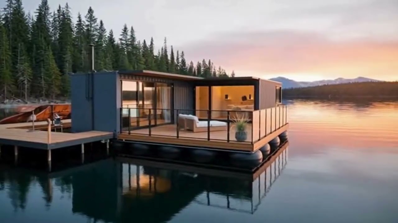 Creating a Luxurious Floating Container Home on a USA Lake
