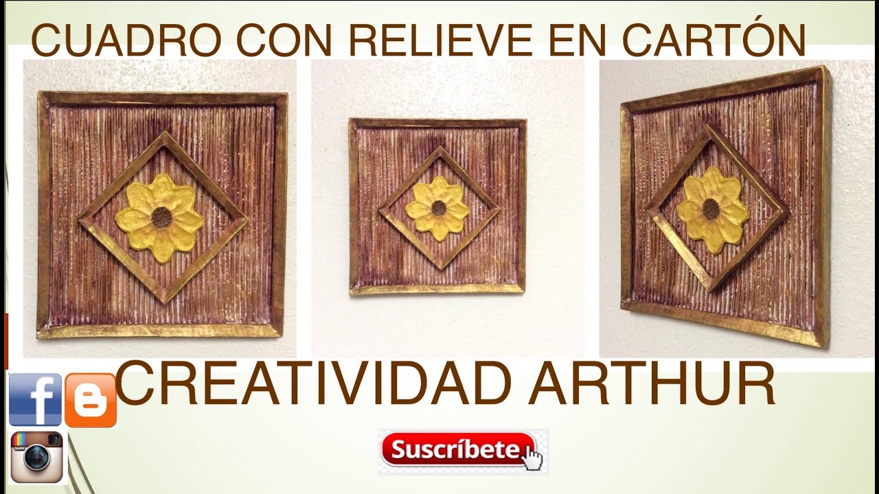 cuadro con relieve en carton