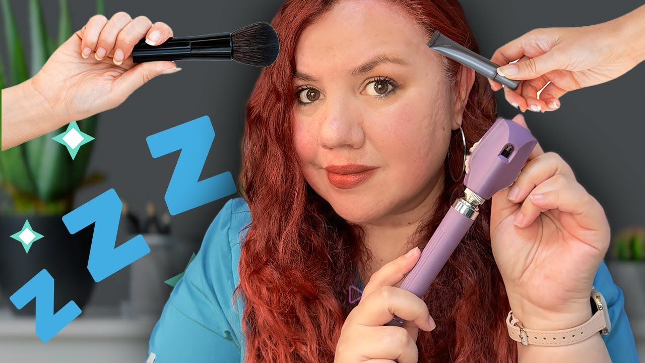 🌙 ASMR para DORMIRl: Peluqueria, Maquillje, Nervios Craneales y Facial Roleplay