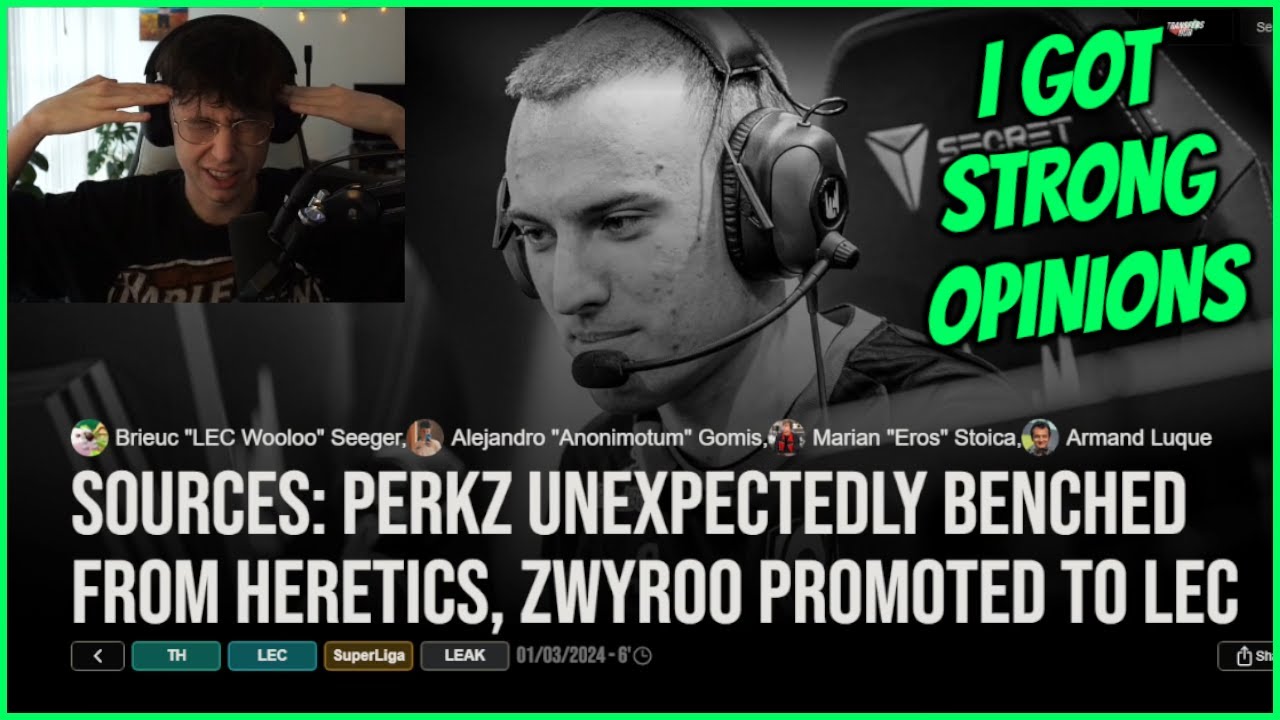 Caedrel Reacts To Perkz Being BENCHED Unexpectedly By Team Heretics