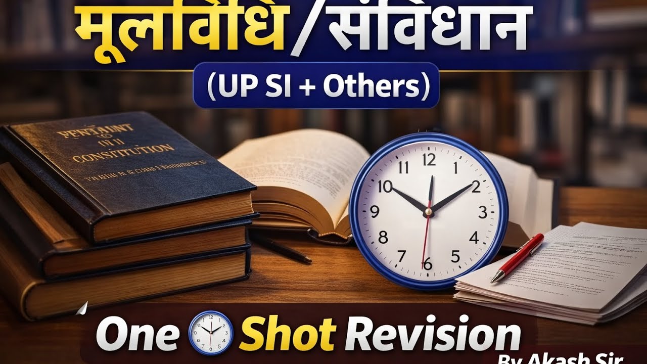 मूलविधि / संविधान One Shot Revision 🔥 | UP SI + Other Exams | By Akash Sir