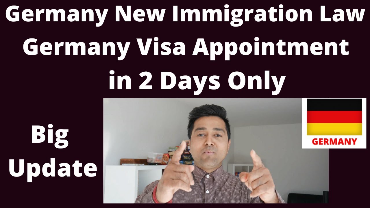 Germany Visa Appointment New Immigration Law | Appointment in 2 Days | Student / Spouse / Job Seeker
