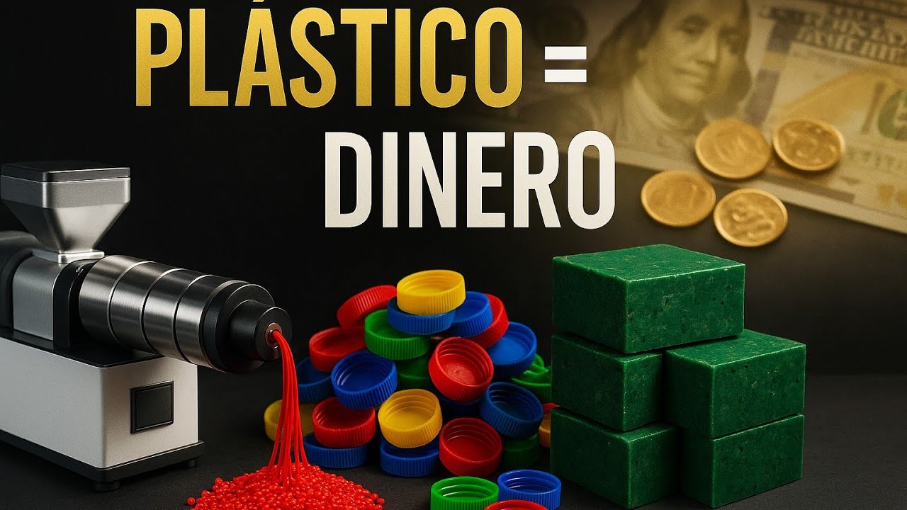 👉 Las ideas de negocios con la extrusora usando tapas y plastico reciclado