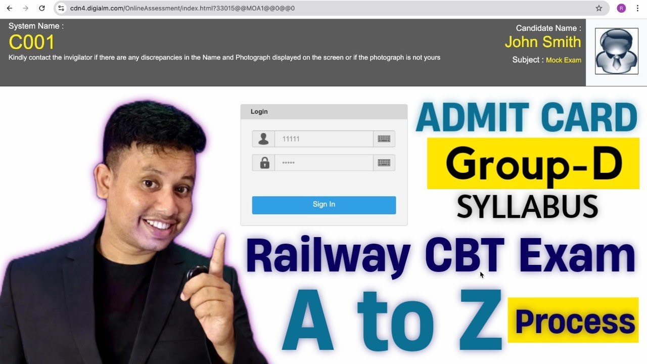 Railway Group D CBT Exam Process || Railway Group D Admit Download link Active 