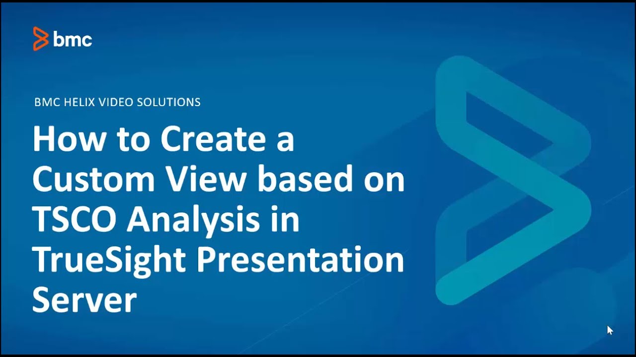BMC Truesight Capacity Optimization (TSCO):  How to create a Custom View with TSCO analysis in TSPS