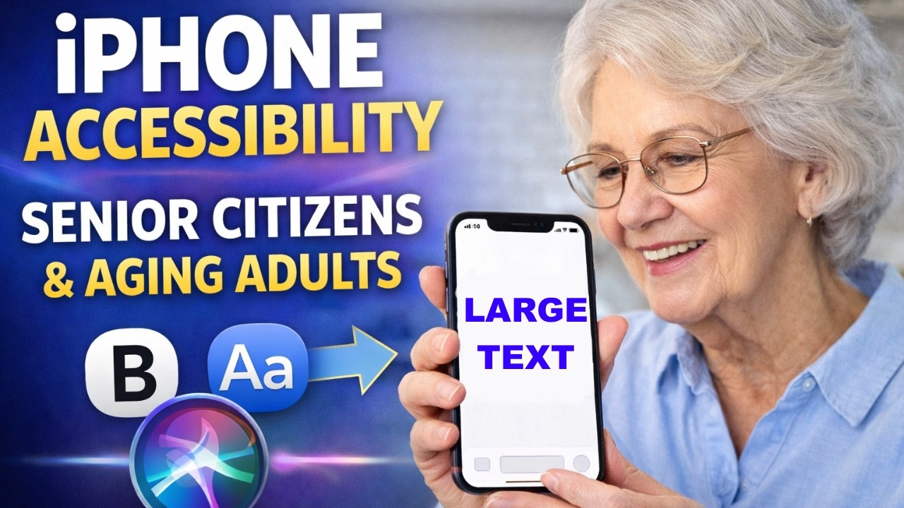 Apple iPhone Accessibility for Senior Citizens: Display & Text Size (Bold Text + Contrast)