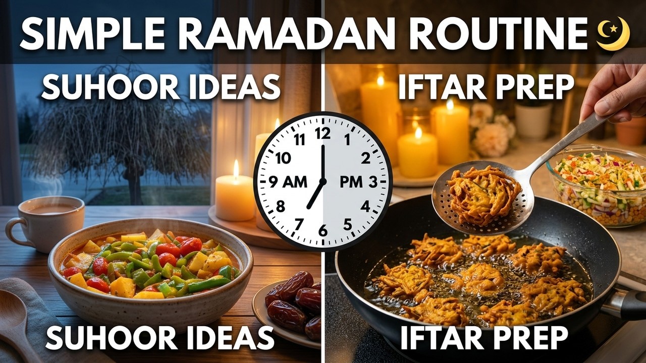 Simple Ramadan Routine 🌙| Suhoor, Iftar & A Lovely Day  #ramadanroutine  #iftarprep #silentvlog 