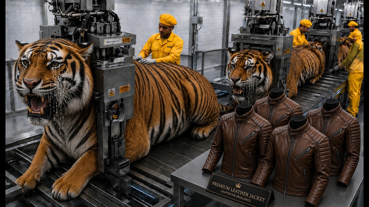 Inside a Modern Bengal Tiger Factory: From Bengal Tiger to Leather Jacket (Full Process)