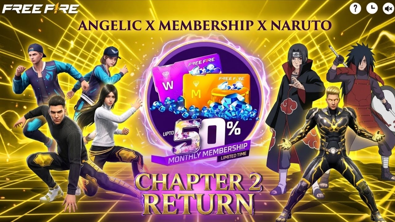 MEMBERSHIP 50% OFF 🤯💥| ANGELIC PANT RETURN DATE | ELECTRIC SHOCK BUNDLE RETURN | FREE FIRE NEW EVENT