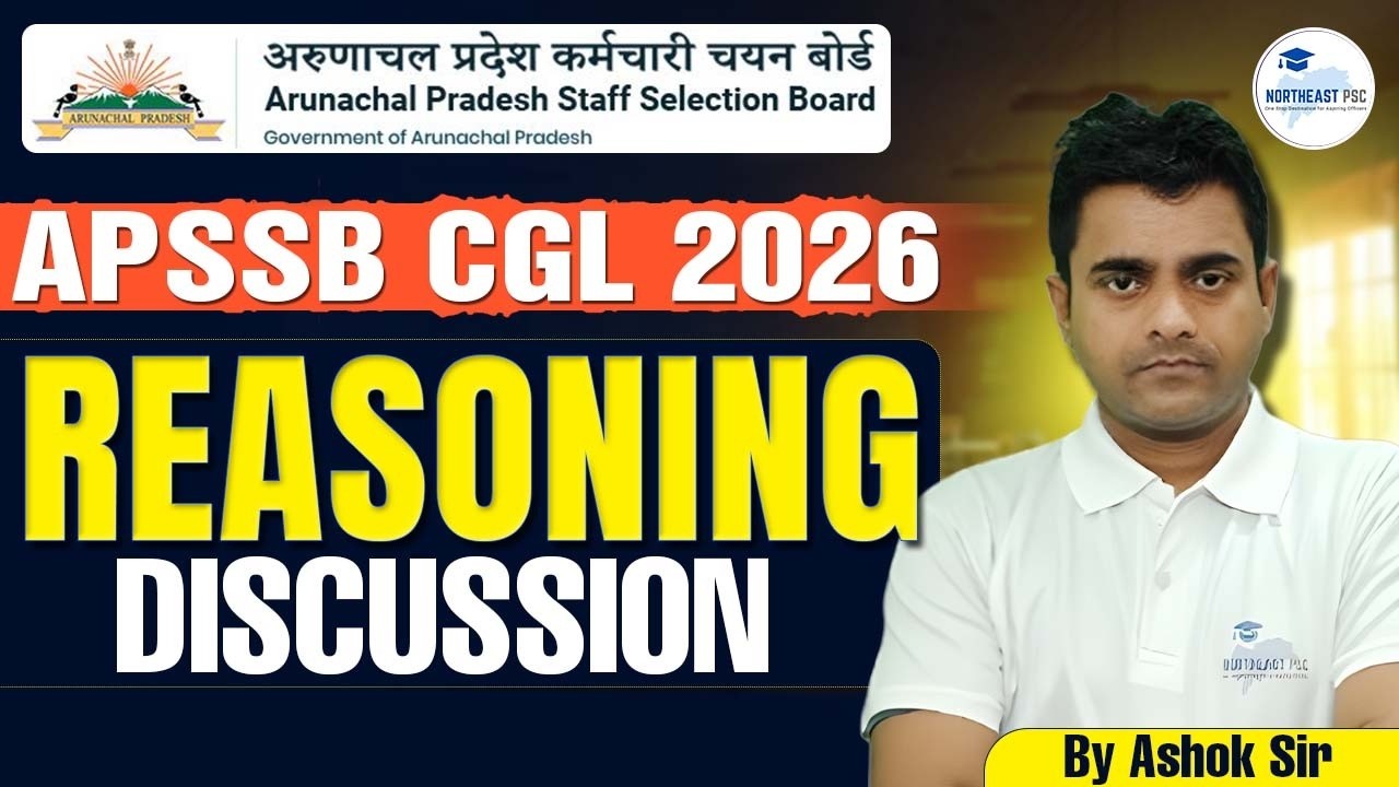 APSSB CGL 2026 I Reasoning Discussion I by Ashok Sir #apssb #cgl2026