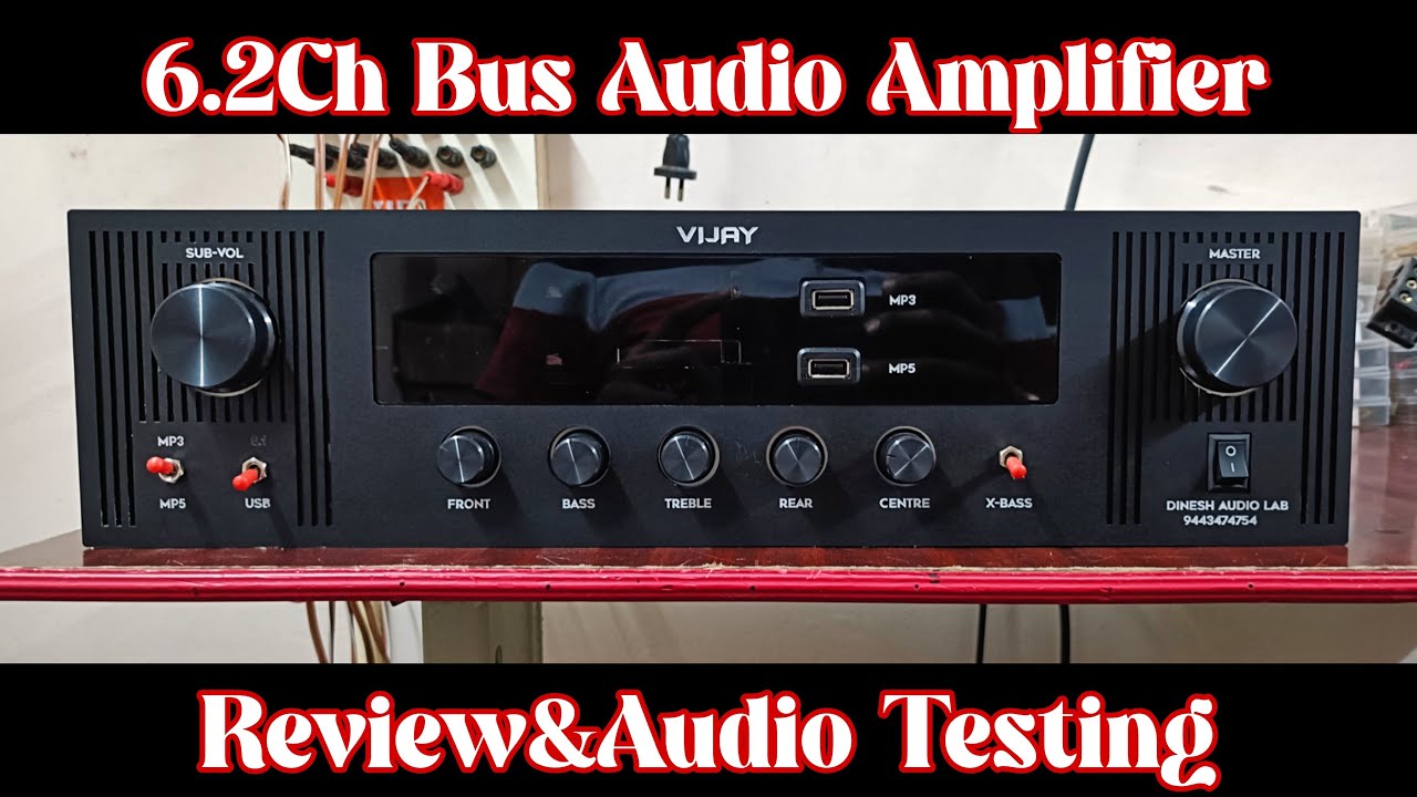 6.2Ch Bus Audio Amplifier 🔥|Dinesh Audio Lab📱9443474754| #salem #tamilnadu #bangalore #amplifier 