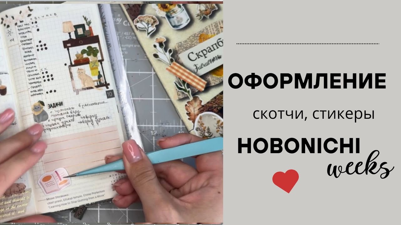 ОФОРМЛЕНИЕ НЕДЕЛИ, МЕСЯЦА В HOBONICHI WEEKS❤СКОТЧИ, СТИКЕРЫ