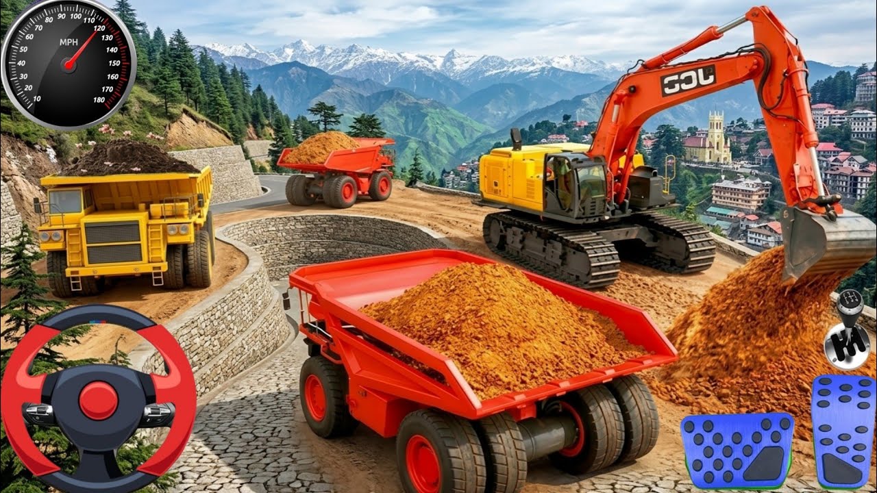 👷City Road Construction Simulator 3D 🚧 | Heavy Excavator & Truck - Android Gameplay