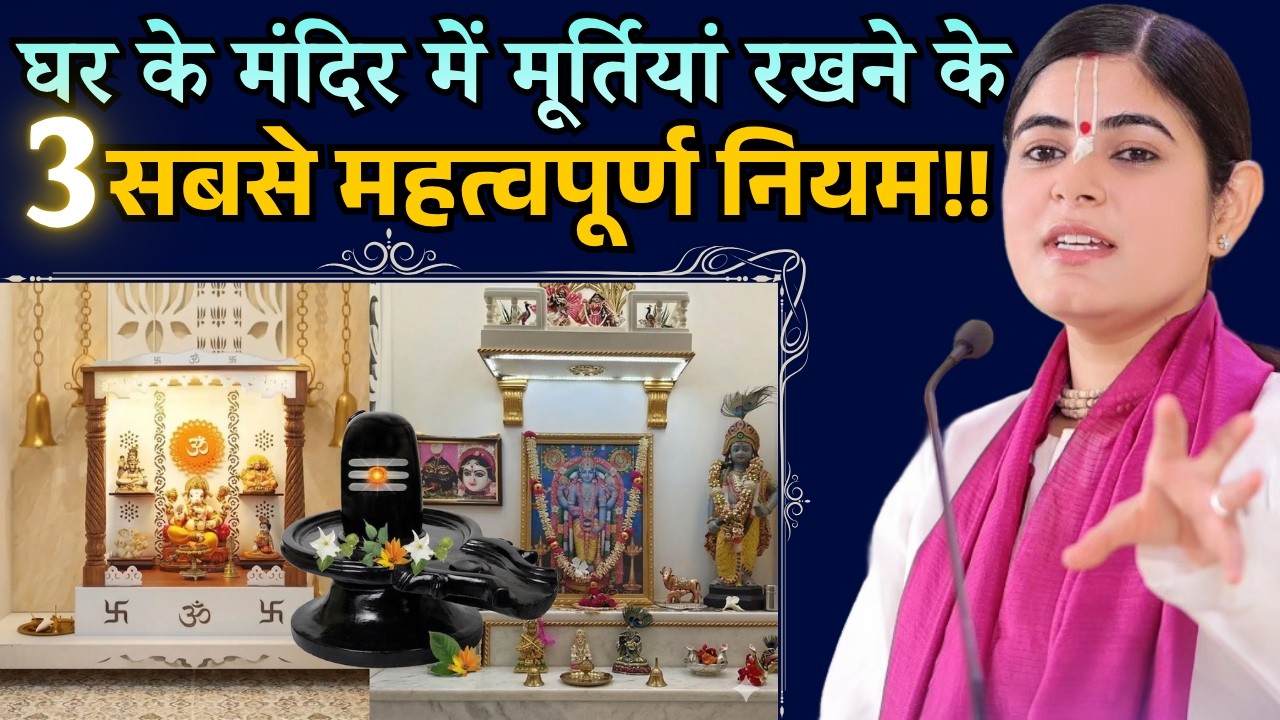 घर के मंदिर में मूर्तियां रखने के 3 सबसे महत्वपूर्ण नियम!! @Chitralekhaji