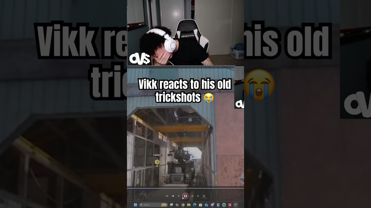 Vikk reacts to his old trick shot videos 😭 
