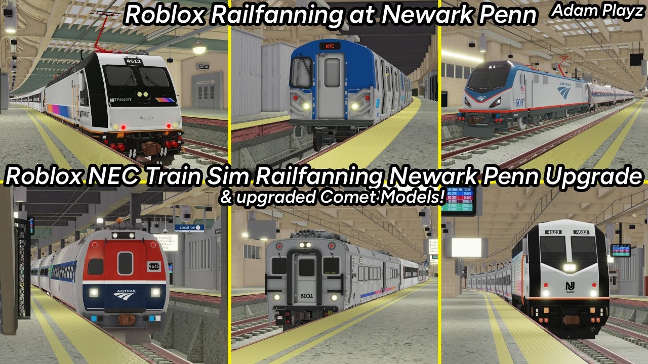 Roblox Railfanning at Newark Penn (Roblox NEC Train Sim Railfanning Newark Penn Upgrade (18/01/26)