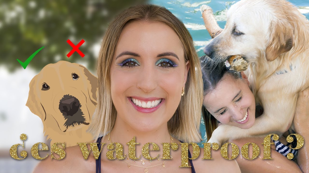 Probando maquillaje resistente al agua - Chapuzón con maquillaje waterproof