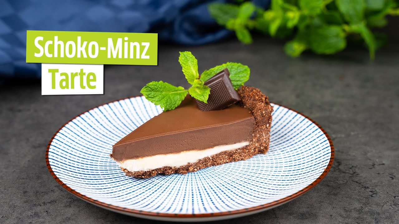 Schoko-Minz-Tarte | REZEPT OHNE ZUCKER | mit Xucker Schokolade