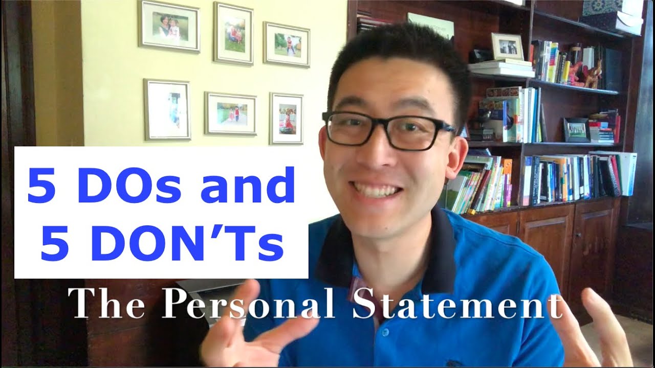 5 DOs and DON'Ts for the medical school or residency personal statement