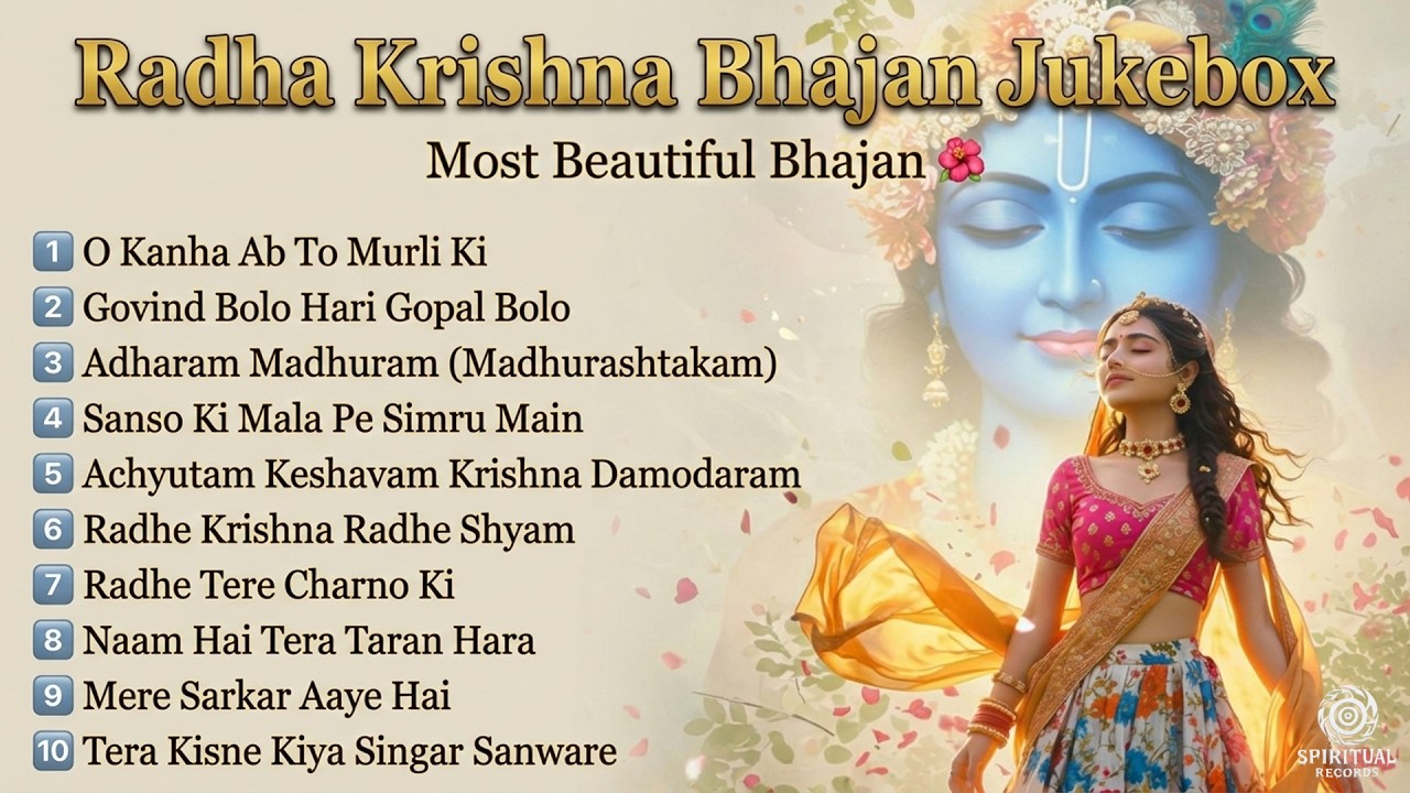Radha Krishna Nonstop Bhajans | Superhit Radha Krishna Bhajans 🌸| Nonstop Peaceful Bhakti Jukebox
