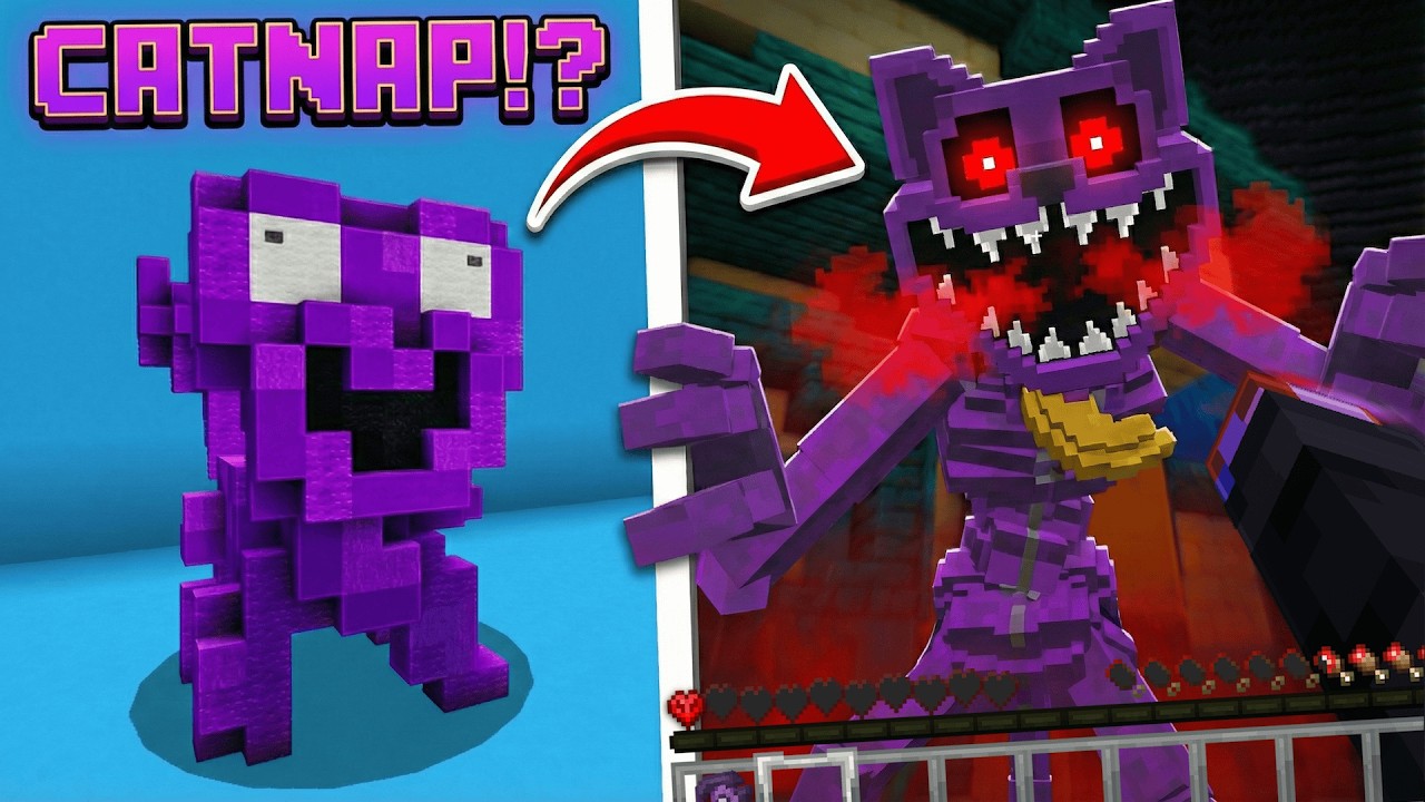 Whatever YOU Build, I Have to FIGHT In Minecraft (Poppy Playtime Bosses)