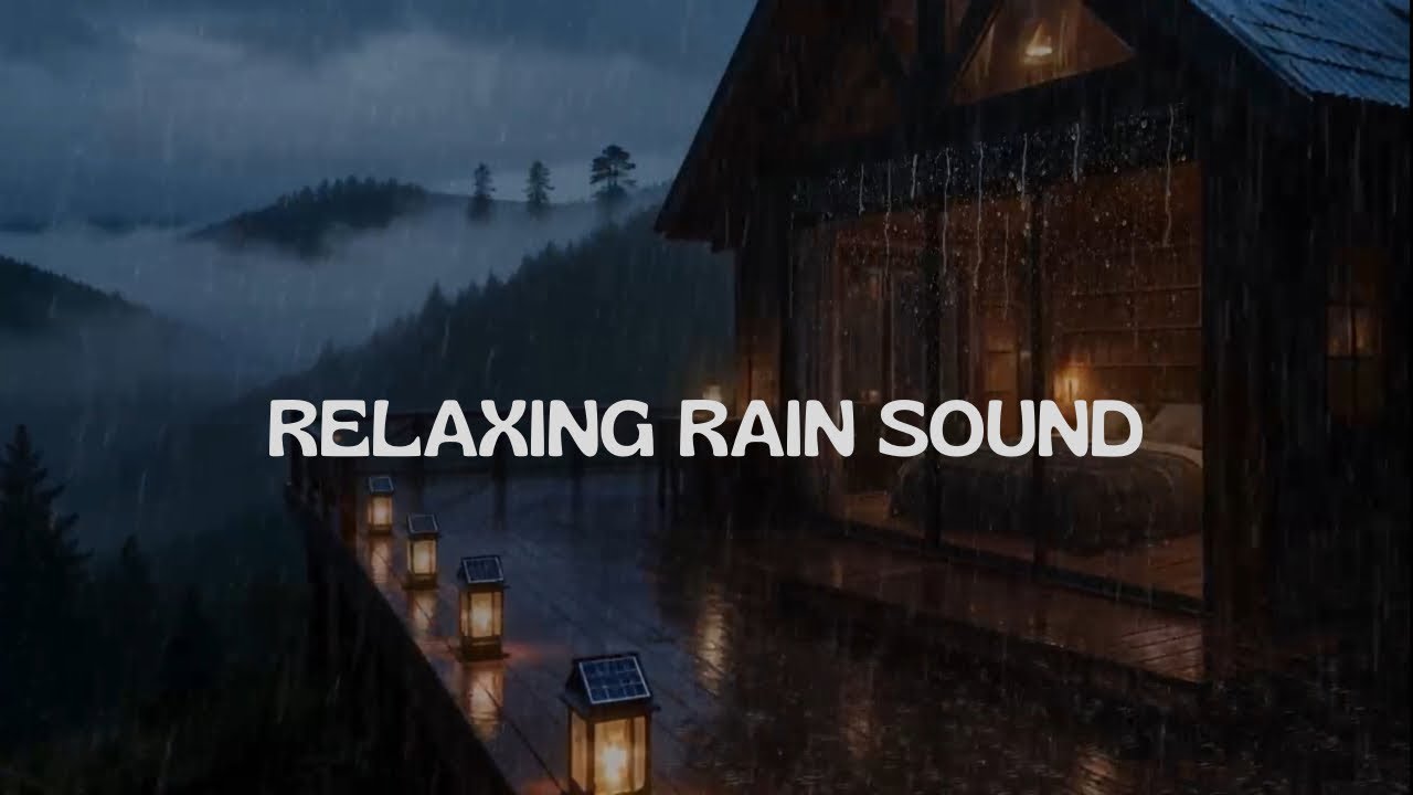 Gentle Rain and piano music for Sleep – Peaceful Night Ambience @CozyStormRetreat 