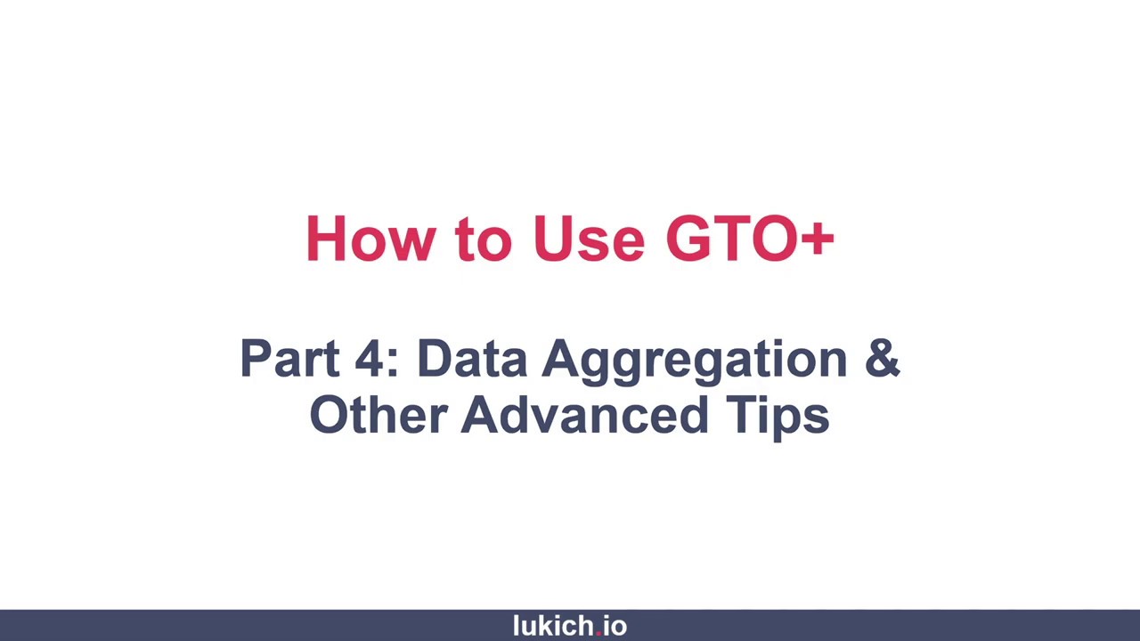Как использовать GTO+. Часть 4: Агрегация данных и другие полезные советы.