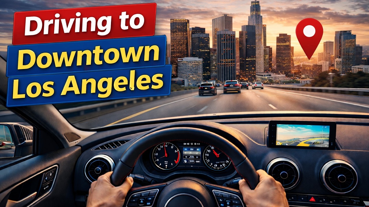 Downtown Los Angeles4K Drive to Downtown Los Angeles 🌆 قيادة هادئة