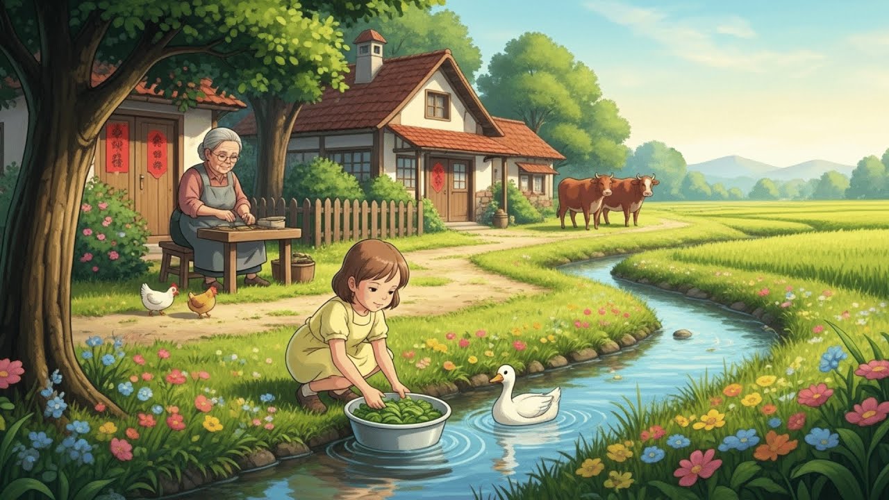 A Quiet Countryside Morning 🌿 Farming & Cooking | Cozy Ghibli-Style Life (No Talking)
