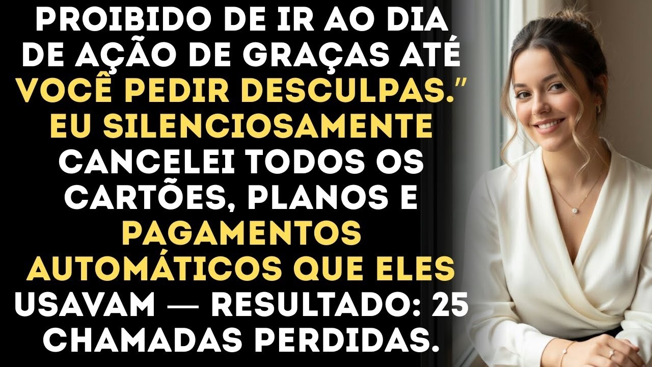 Você está proibido de vir ao Dia de Ação de Graças até pedir desculpas  — então eu cortei cada