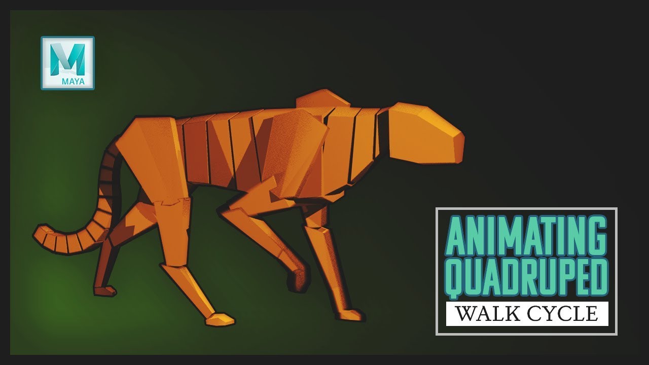 Quadruped Walk Animation (Autodesk Maya Tutorial)