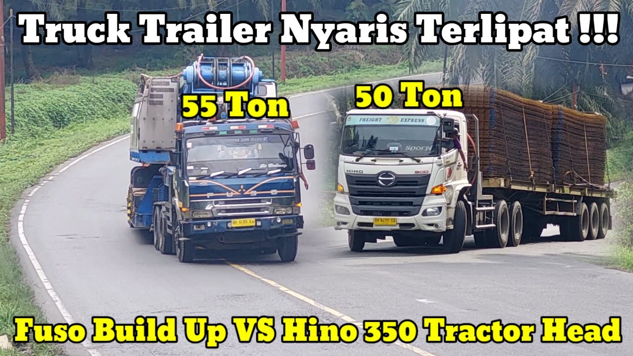 Сила боевой машины || Прицеп Fuso Build UP VS Hino 350TH почти сложился на Лягушачьем холме