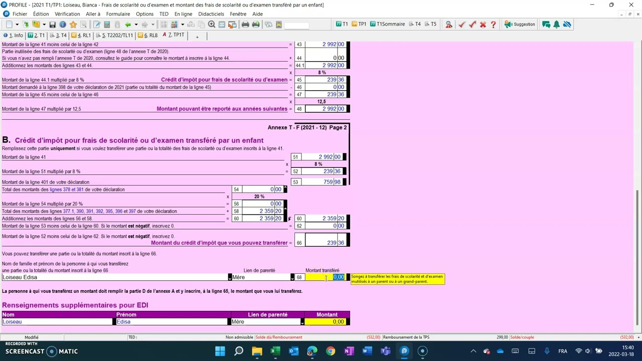 Profile - Cas 3 2021